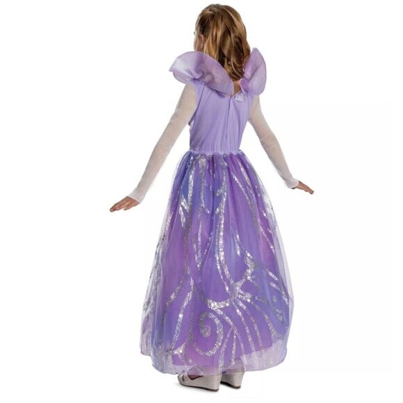 NBCUniversal Girls' Wicked Glinda Upland "For Good" Deluxe Costume Dress S/M/Lg - Picture 2 of 16